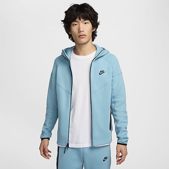 Blue nike tech fleece hoodie store