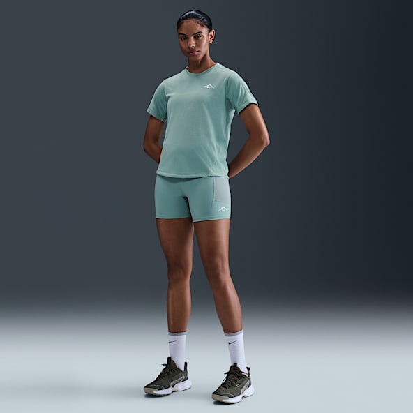 Nike Trail Shorts de correr Dri-FIT de tiro alto ajustados de 10 cm para mujer