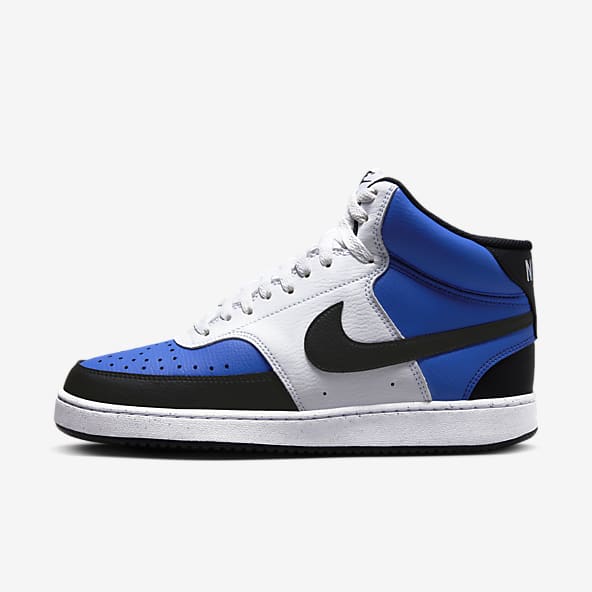 Blue and black nike shoes deals