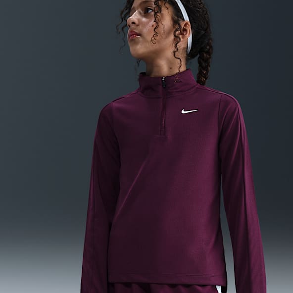 Nike Nike Girls' Dri-FIT Long-Sleeve 1/4-Zip Top