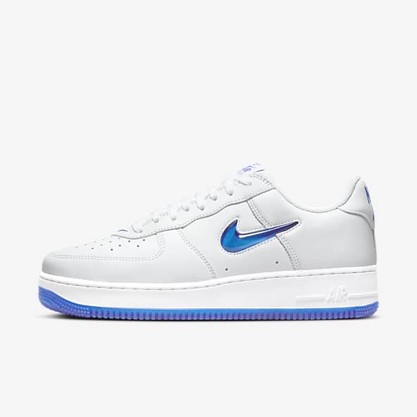 Nike Air Force 1 LV8 GS Size 6 Khaki Suede 3M Reflective Blue Sneakers NEW