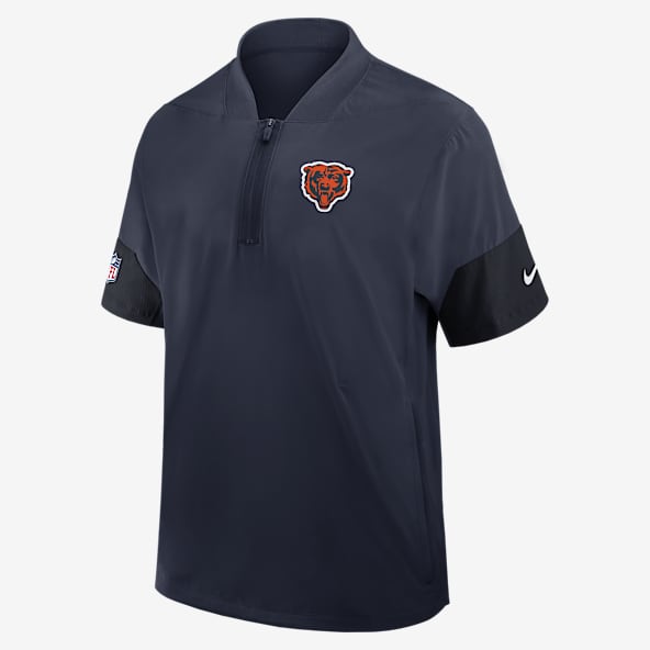 Chicago Bears Sideline Coach Chamarra de manga corta Nike de la NFL de medio cierre para hombre