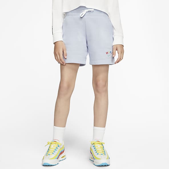 nike girls white shorts