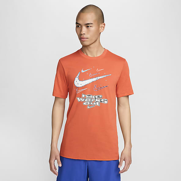 Orange nike gym top hot sale