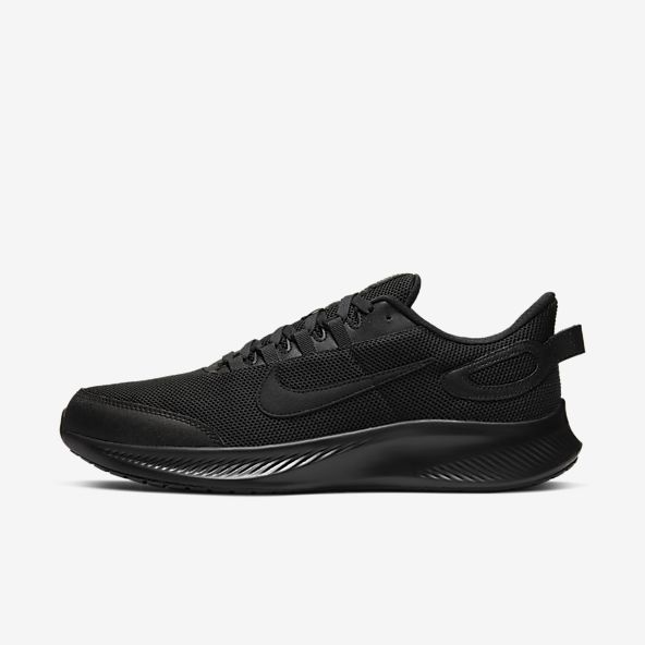 all black nike mens running shoes