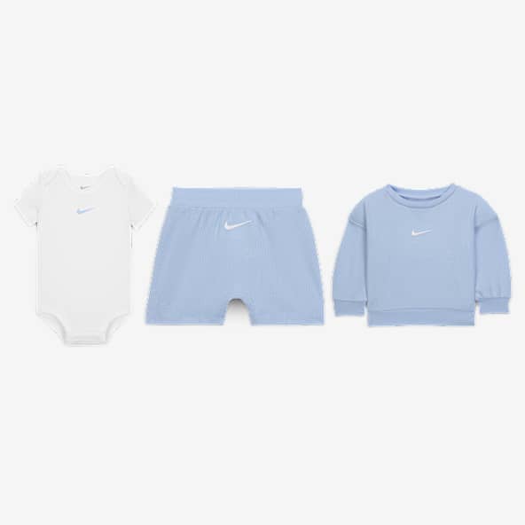 Nike Essentials Baby (0-9M) Crew and Shorts Set