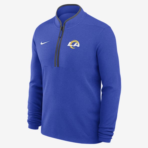 Los Angeles Rams Logo Victory Playera de manga larga Nike Dri-FIT de la NFL de medio cierre para hombre