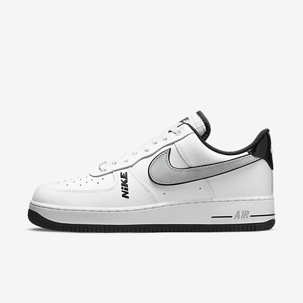 gray and white air force ones