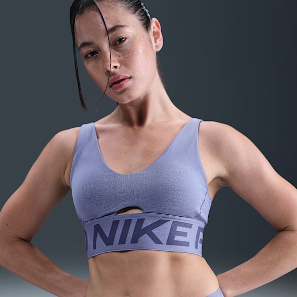 Nike Pro Indy Plunge Brassière de sport rembourrée à maintien normal pour femme