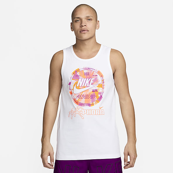 Nike Ace Logo RARE White/Black Ringer Tank Top Size Medium Mens