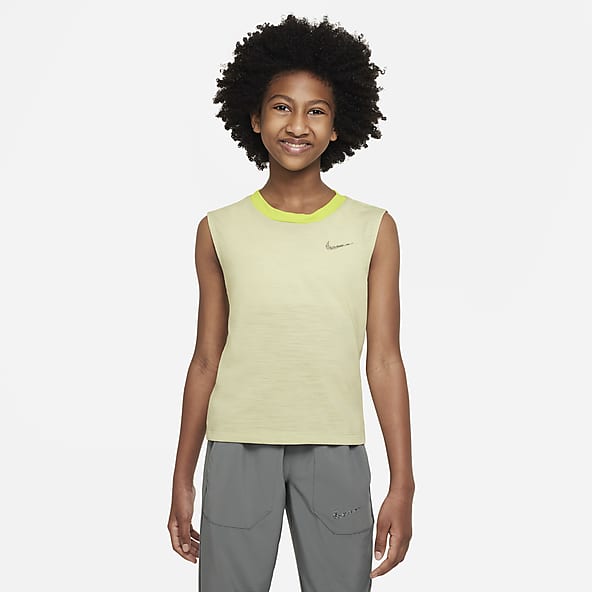 Big Kids (XS - XL) Yoga Tank Tops & Sleeveless Shirts.