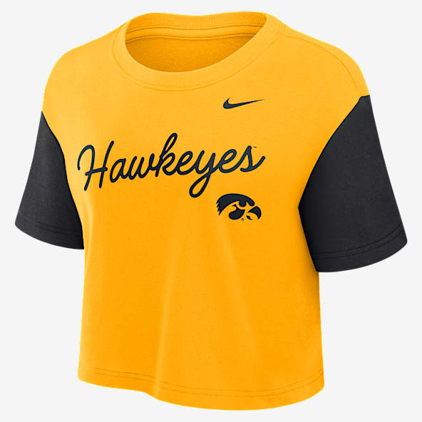 Iowa Script Women's Nike Dri-FIT College Cropped T-Shirt
