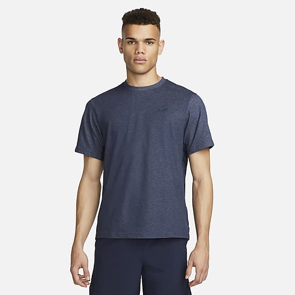 Nike Dri Fit Yoga Short Sleeve T-Shirt Purple