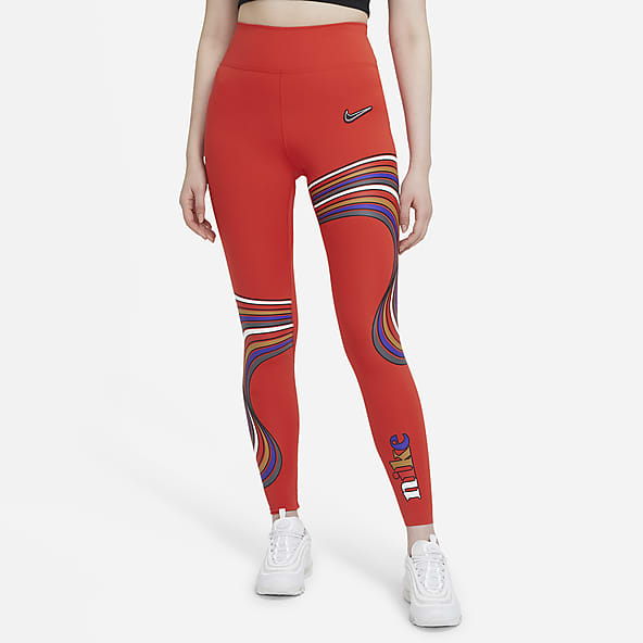 red nike air leggings