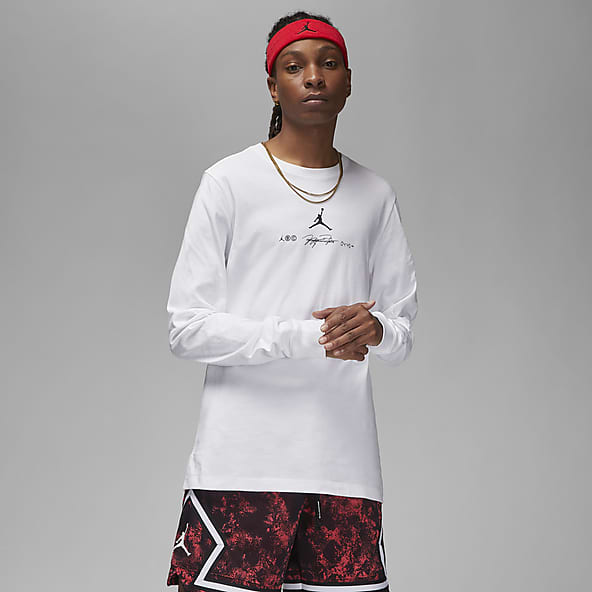 Jordan White DriFIT Long Sleeve Shirts. Nike GB