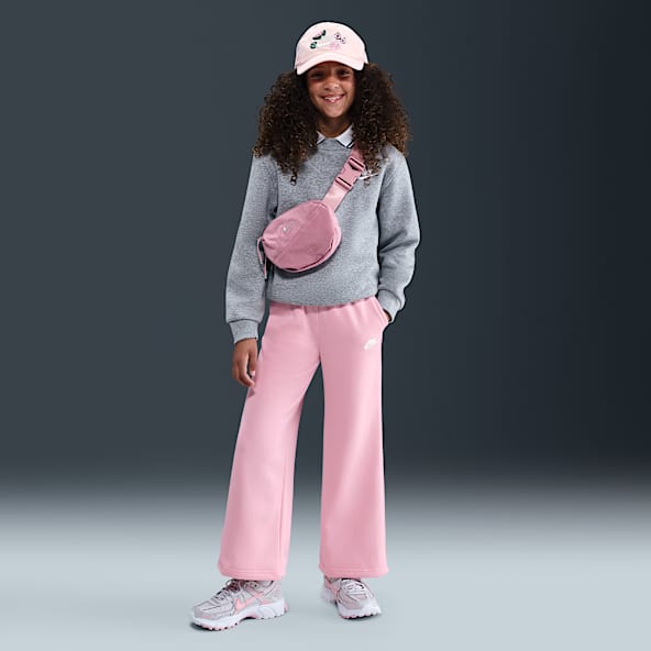 Nike Sportswear Club Fleece Older Kids' (Girls') Wide-Leg Trousers