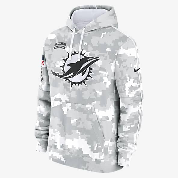 Miami Dolphins Salute to Service Primary Edge Club Men's Nike NFL Pullover Hoodie