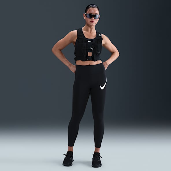 Nike Tempo Swoosh Run Legging de running 7/8 taille haute pour Femme