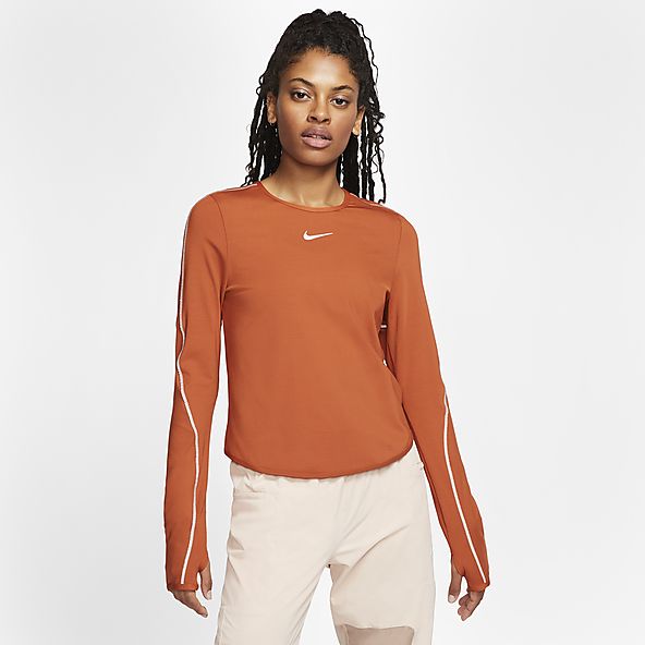 nike orange running top
