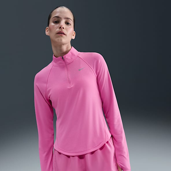Nike Tempo Swoosh Run Camisola de running com fecho a 1/4 Dri-FIT para mulher
