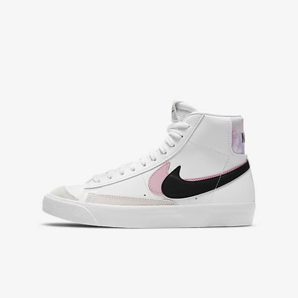 white nike youth shoes