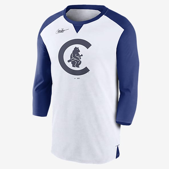MLB Nike Milwaukee Brewers Pro Combat Core Raglan Long Sleeve Performance T- Shirt - Navy Blue