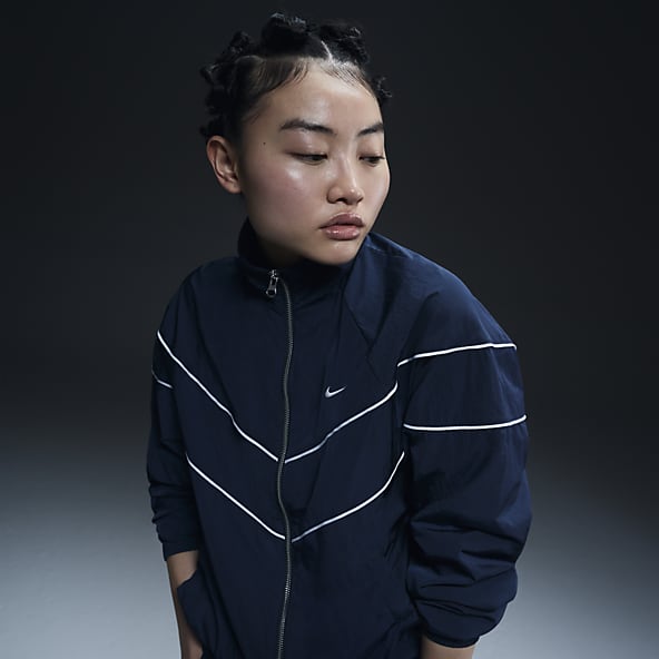 Blue and white nike windbreaker on sale