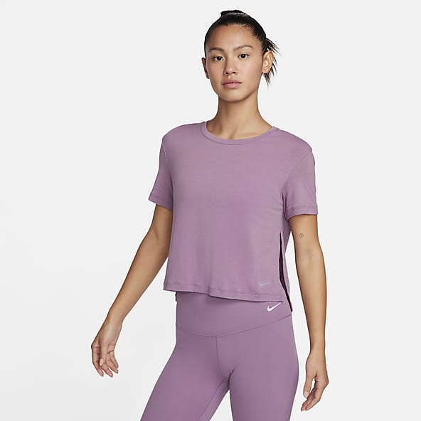 Full Price Purple Yoga Short Sleeve Shirts. Nike PH