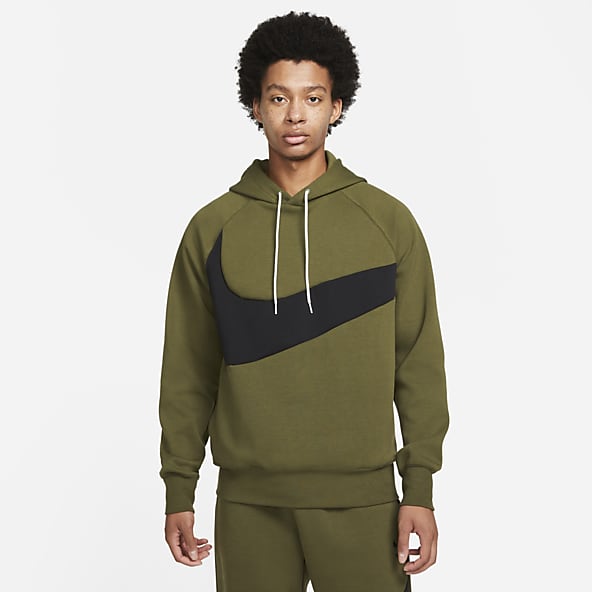 nike swoosh hoodie sweatshirt green