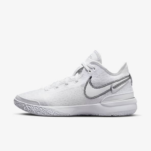 white lowtop basketball shoes