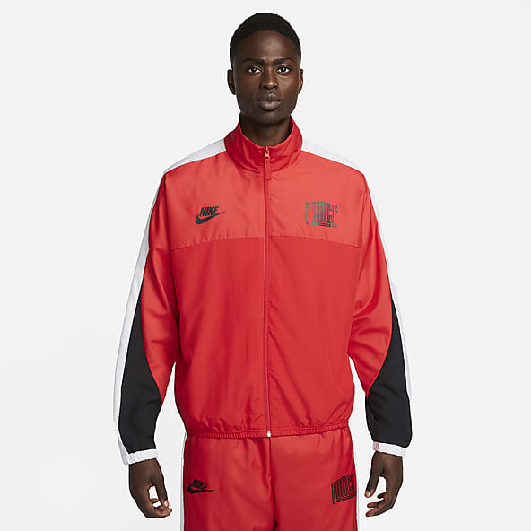 Nike Sportswear Woven Hooded Tracksuit Red