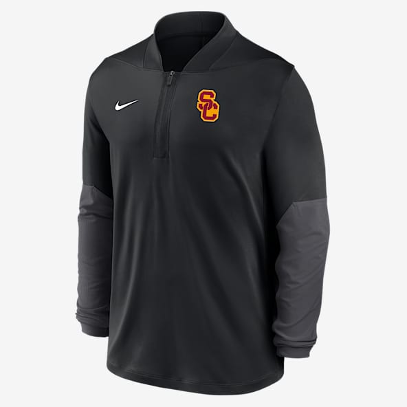 USC Playera universitaria Nike Dri-FIT de medio cierre para hombre