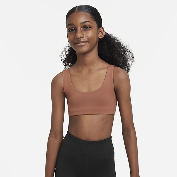 Nike dri-fit swoosh big kids' girls' tank sports bra