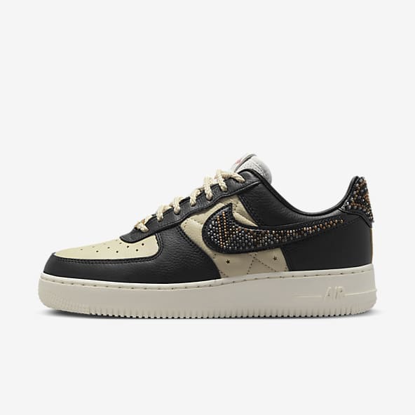 women's nike black air force 1 low trainers
