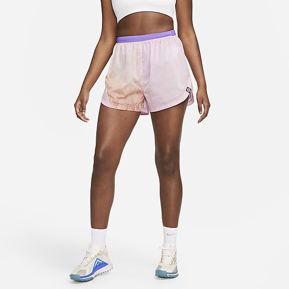 Nike Dri-Fit Running Shorts Girls Youth L Aqua Blue Hot Pink 5 Inseam  Lined