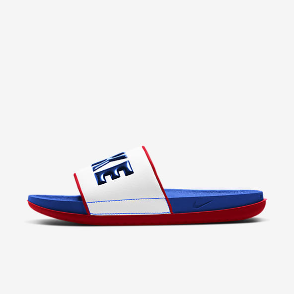 nike slippers blue colour