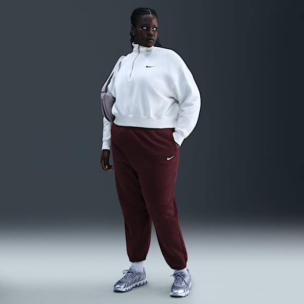 Nike Sportswear Phoenix Fleece Women's High-Waisted Oversized Tracksuit Bottoms (Plus Size)