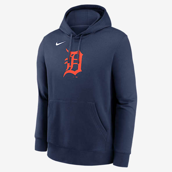 Detroit Tigers Logo Club Sudadera con gorro sin cierre Nike de la MLB para hombre