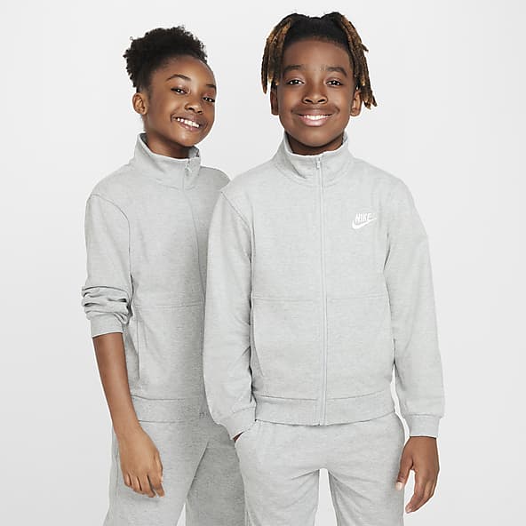 Nike Sportswear Club Chamarra de tejido Knit con cierre completo para niños talla grande