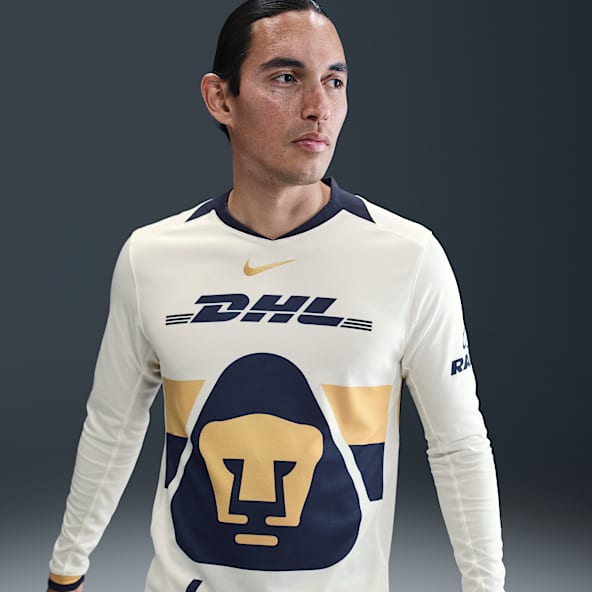 Pumas UNAM local 2025/26 Stadium Jersey de fútbol de manga larga Nike Dri-FIT Replica para hombre