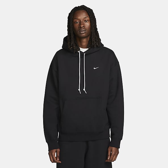 Solo Swoosh Collection Mens Black Hoodies. Nike.com