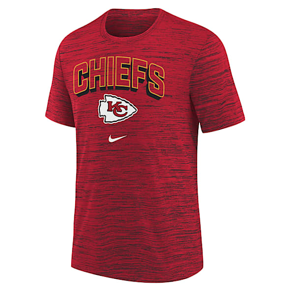 Kansas City Chiefs Sideline Velocity Playera Nike Dri-FIT de la NFL para niños talla grande