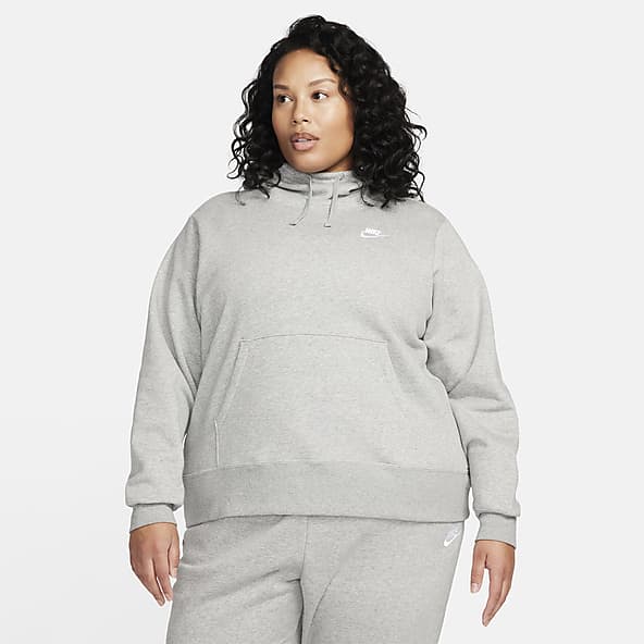 Nike Plus Size Rally Rib Extended Cardigan (grey Heather/pale Grey/white)  Sweater in Gray