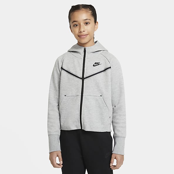 white nike hoodie zip up