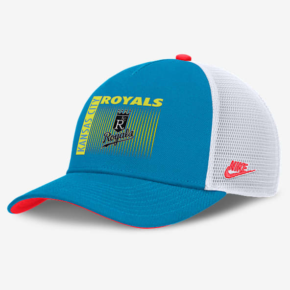 Kansas City Royals Neon 90s Rise Men's Nike Dri-FIT MLB Trucker Adjustable Hat