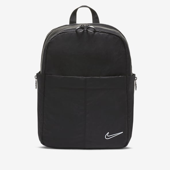 plain black nike backpack