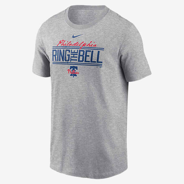 Men's Nike Light Blue Philadelphia Phillies Cooperstown Collection Logo  T-Shirt