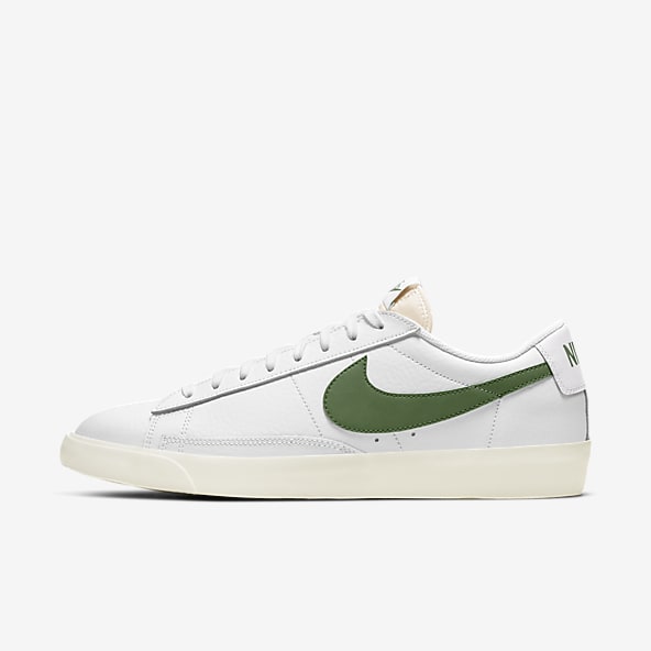 all white leather nike shoes