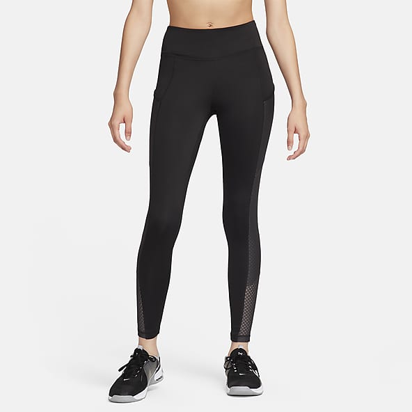 Nike Performance ONE - Leggings - black/white/black 