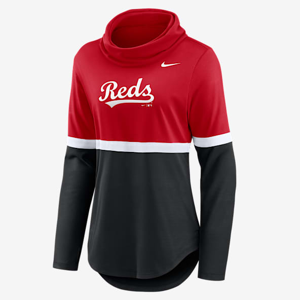 Cincinnati Reds Club Lettering Women's Nike Dri-FIT MLB Pullover Crew